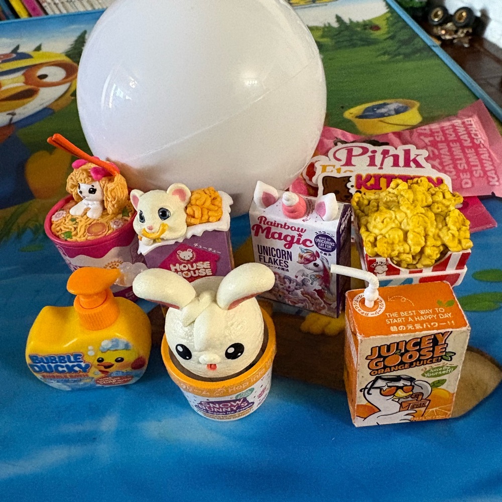 Kawaii mini brands Kids Toy Set with Bubble Bath and Juice Box